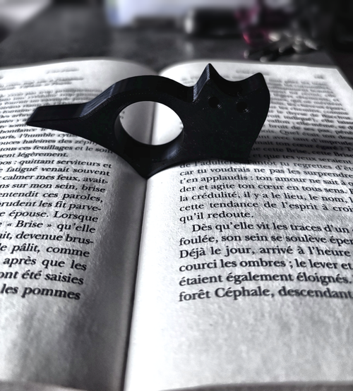 Cale-page Chat Catezya noir en détail