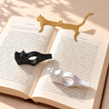 Coffret lecture Catezya avec cale-page noir, cale-page blanc et marque-page chat doré