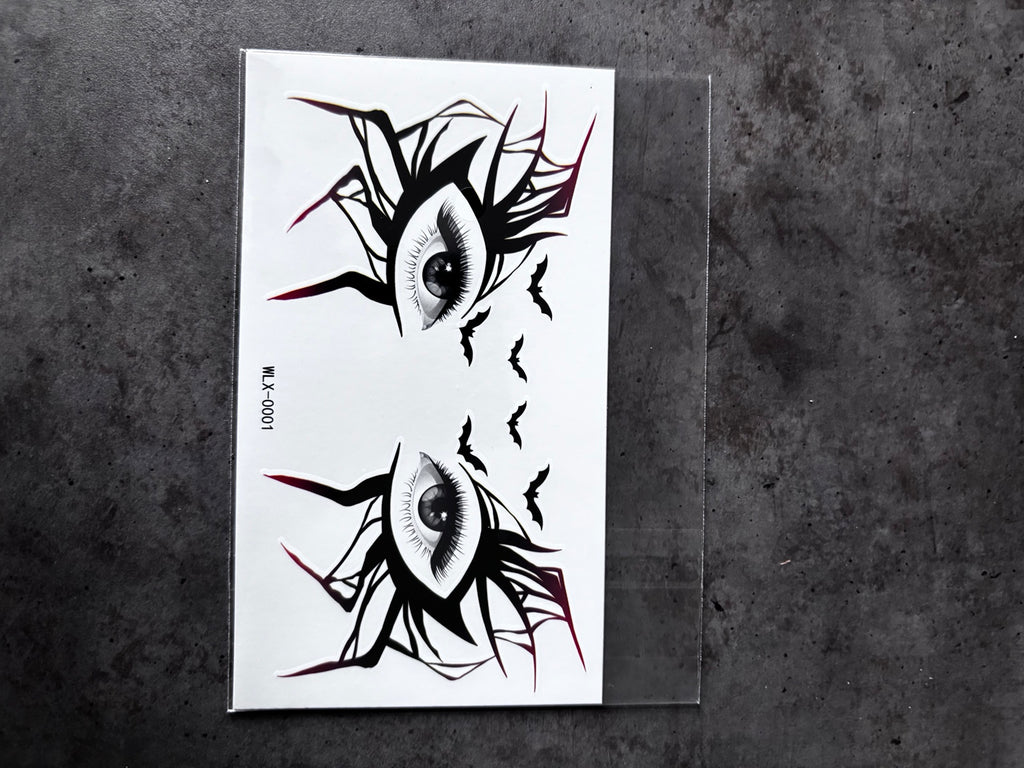 Tatouage temporaire Halloween WLX-0001 – modèle contour des yeux