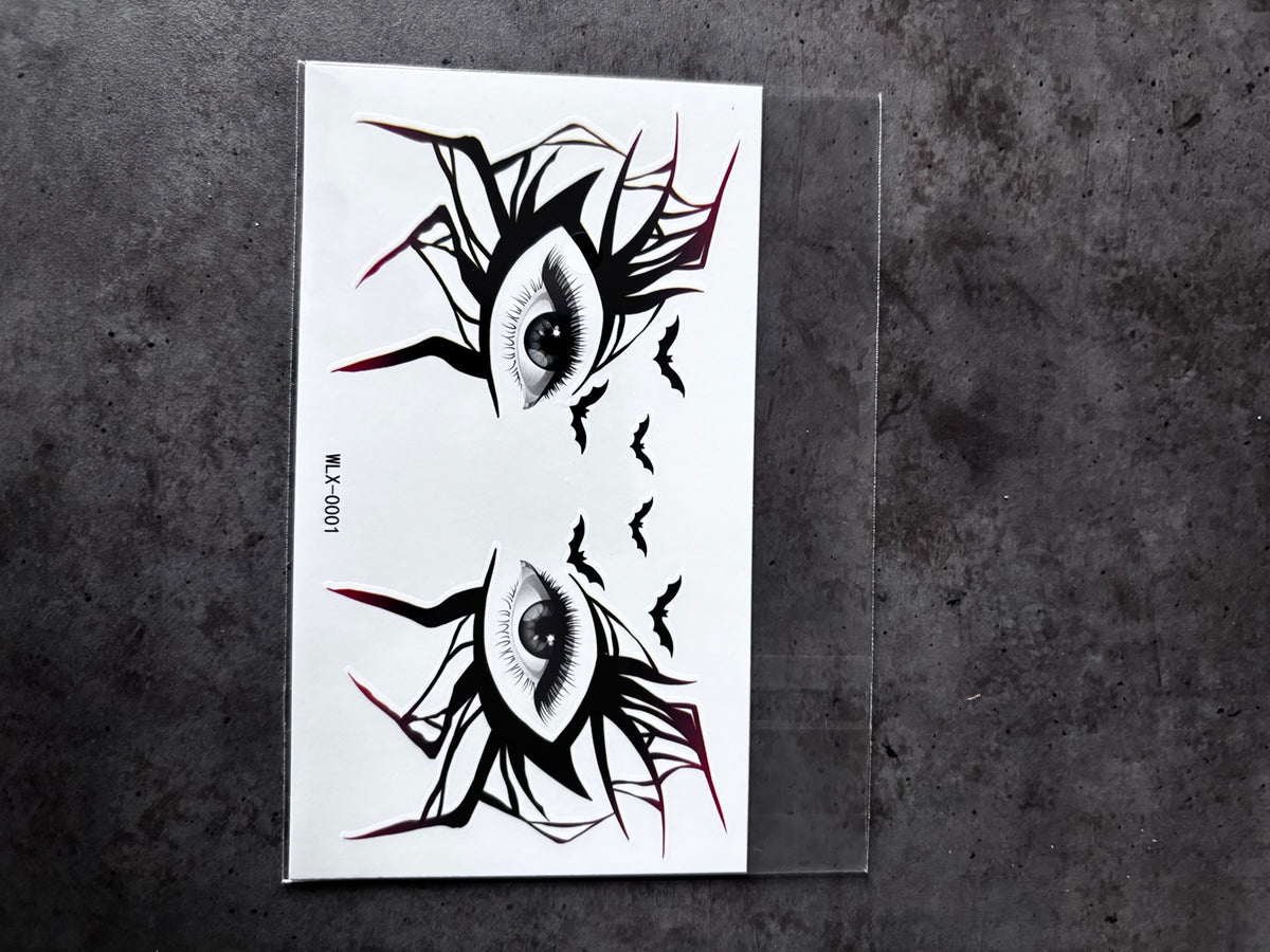Tatouage temporaire Halloween WLX-0001 – modèle contour des yeux