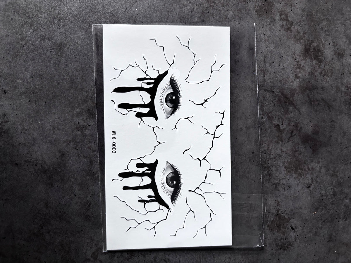 Tatouage temporaire Halloween WLX-0002 – modèle contour des yeux