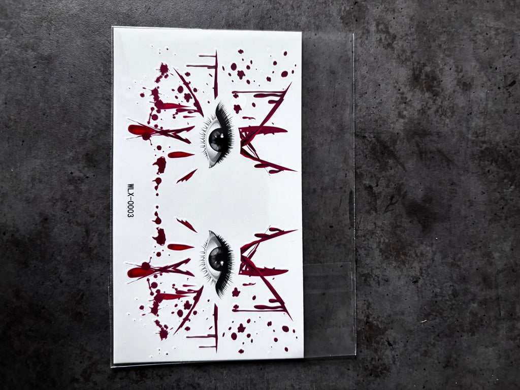 Tatouage temporaire Halloween WLX-0003 – modèle contour des yeux