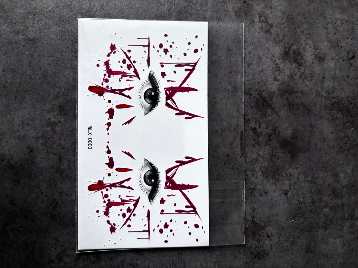 Tatouage temporaire Halloween WLX-0003 – modèle contour des yeux