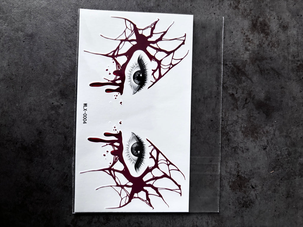 Tatouage temporaire Halloween WLX-0004 – modèle contour des yeux
