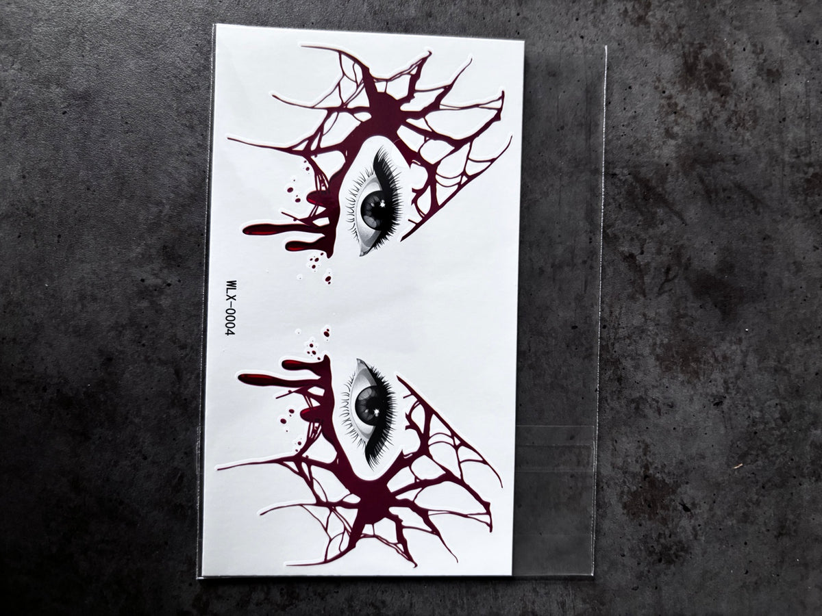 Tatouage temporaire Halloween WLX-0004 – modèle contour des yeux