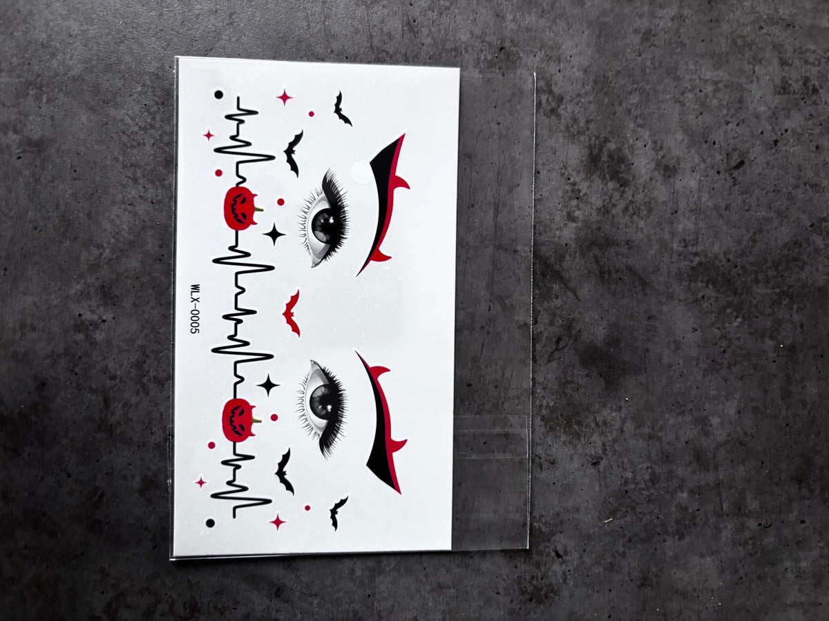 Tatouage temporaire Halloween WLX-0005 – modèle contour des yeux