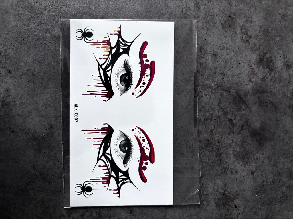 Tatouage temporaire Halloween WLX-0007 – modèle contour des yeux