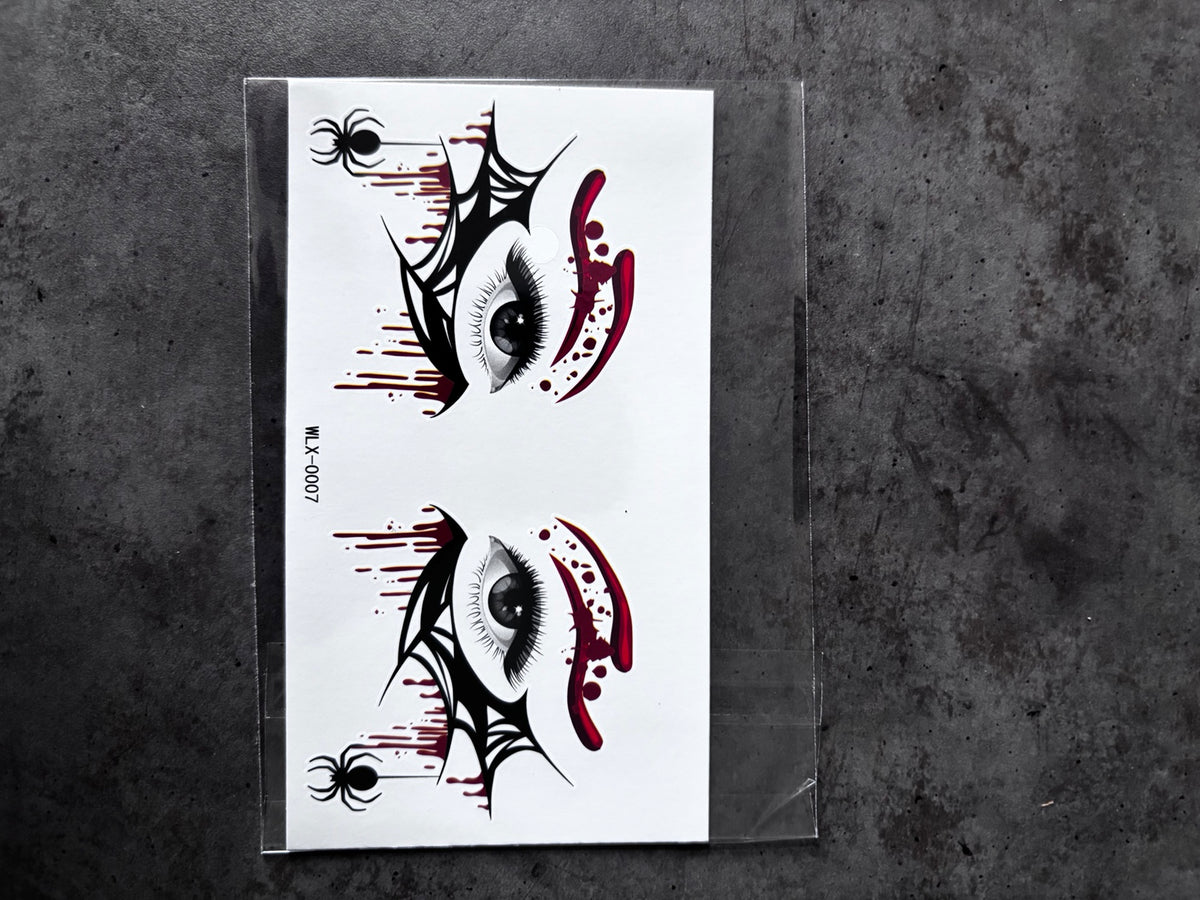 Tatouage temporaire Halloween WLX-0007 – modèle contour des yeux