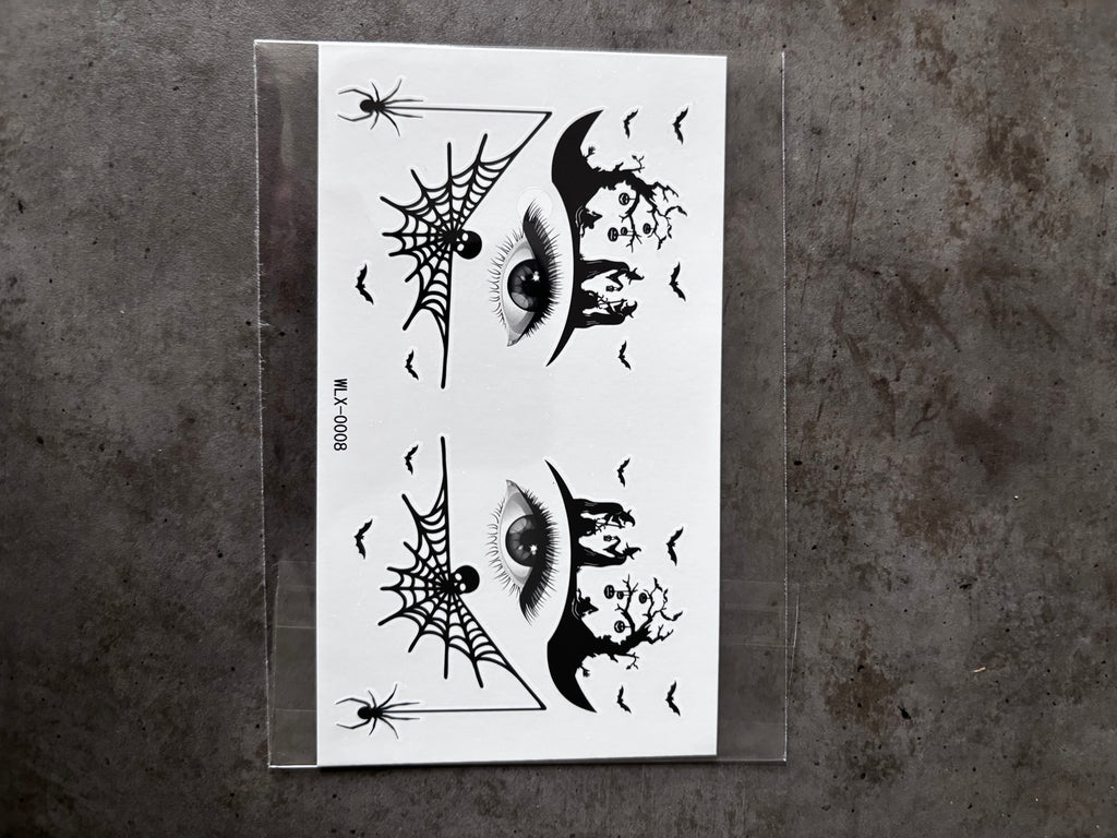 Tatouage temporaire Halloween WLX-0008 – modèle contour des yeux