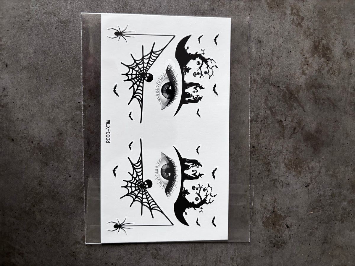 Tatouage temporaire Halloween WLX-0008 – modèle contour des yeux
