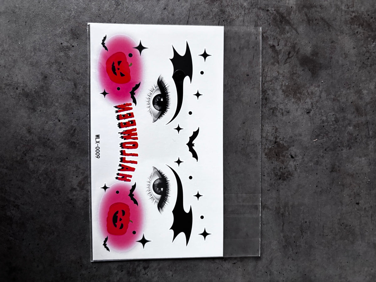 Tatouage temporaire Halloween WLX-0009 – modèle contour des yeux